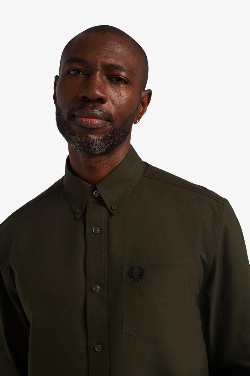 Green Fred Perry Oxford Men's Shirts | PH 1515OKIR